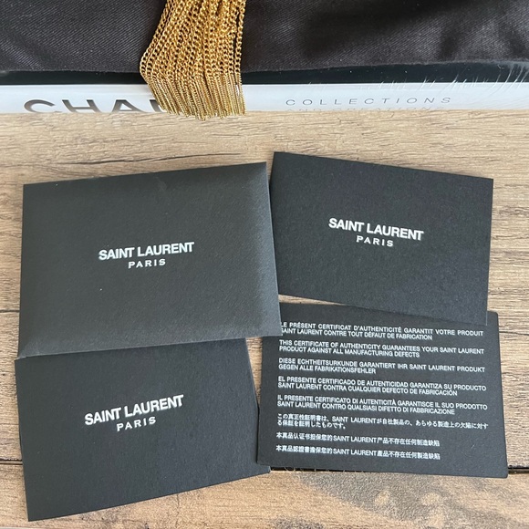 Saint Laurent Kate Croc Embossed Wallet on Chain Handbag - Picture 13 of 13